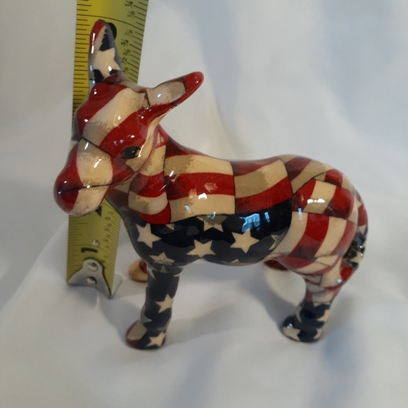 Donkey figurine American Flag patchwork print - Picture 5 of 6
